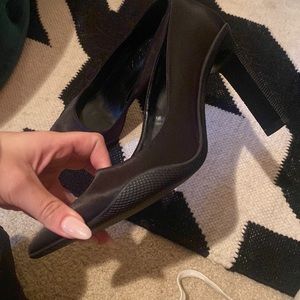 NWOT: Bershka Black Sporty Like Pointed Heels